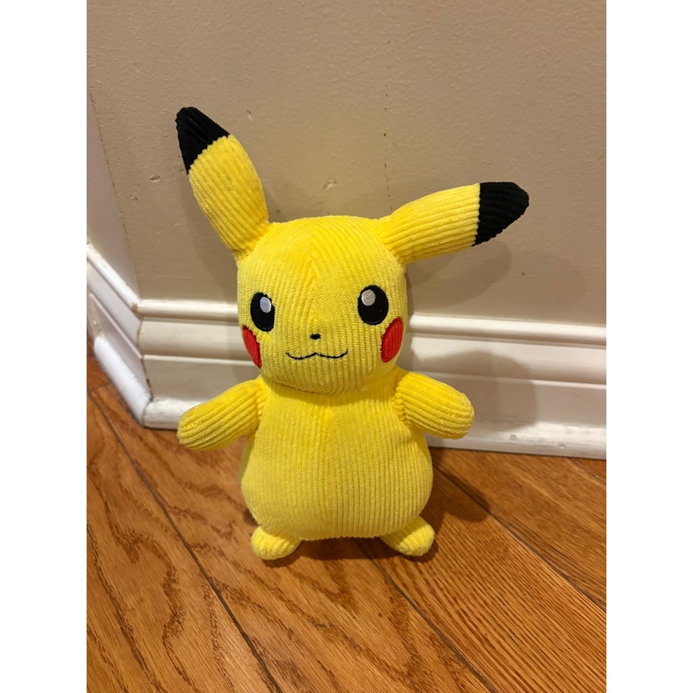 Pokemon Corduroy Pikachu Plush yellow‎ Stuffed Animal Toy 2022